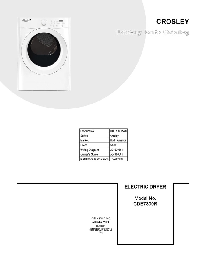 Diagram for CDE7300RW0