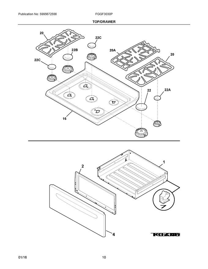 Diagram for FGGF3030PWA