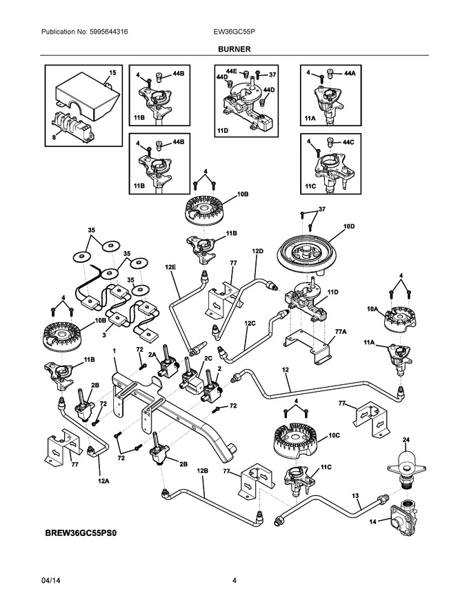 Diagram for EW36GC55PB0