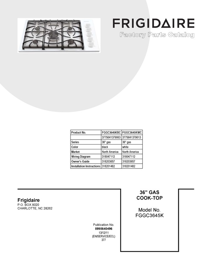 Diagram for FGGC3645KBC