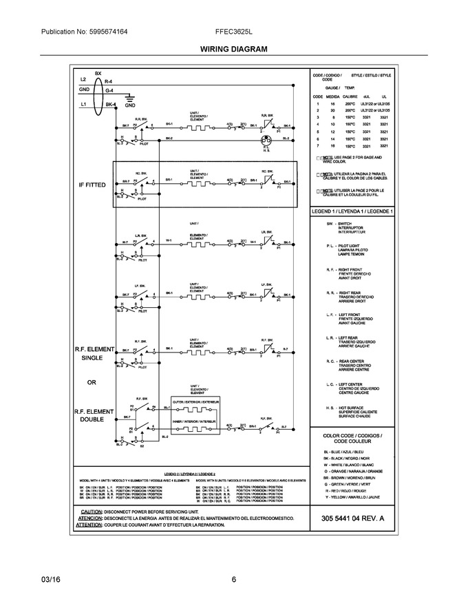 Diagram for FFEC3625LW1
