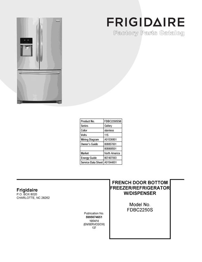 Diagram for FDBC2250SS0