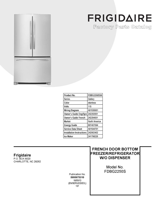 Diagram for FDBG2250SS0