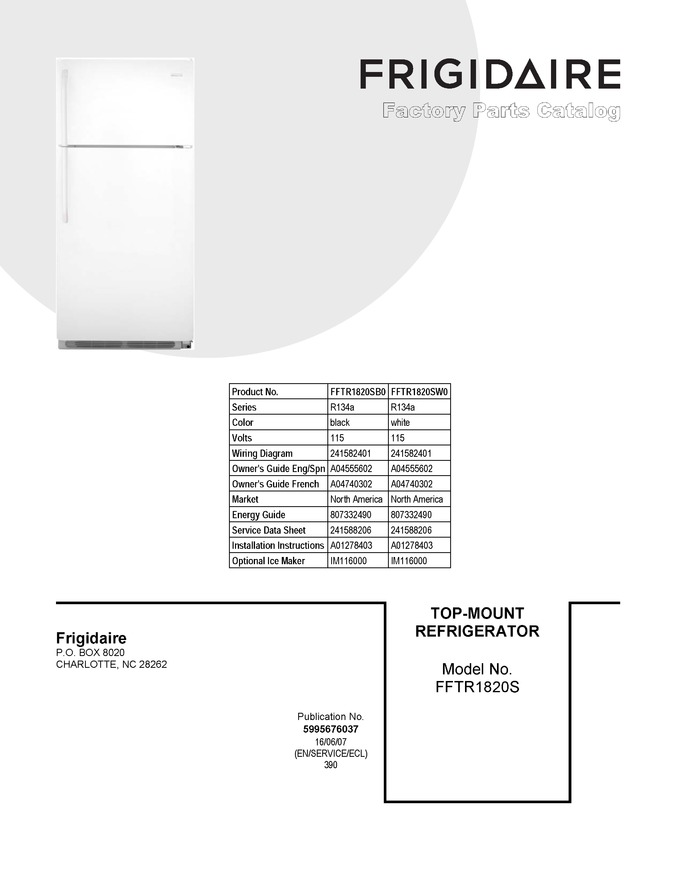 Diagram for FFTR1820SW0