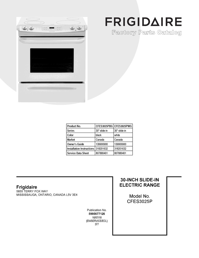Diagram for CFES3025PBG