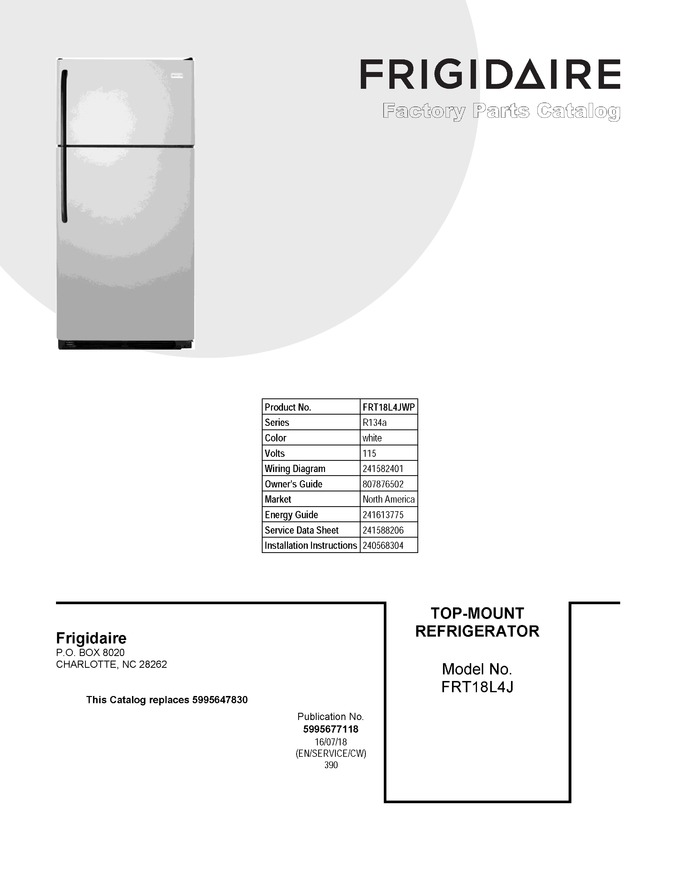 Diagram for FRT18L4JWP
