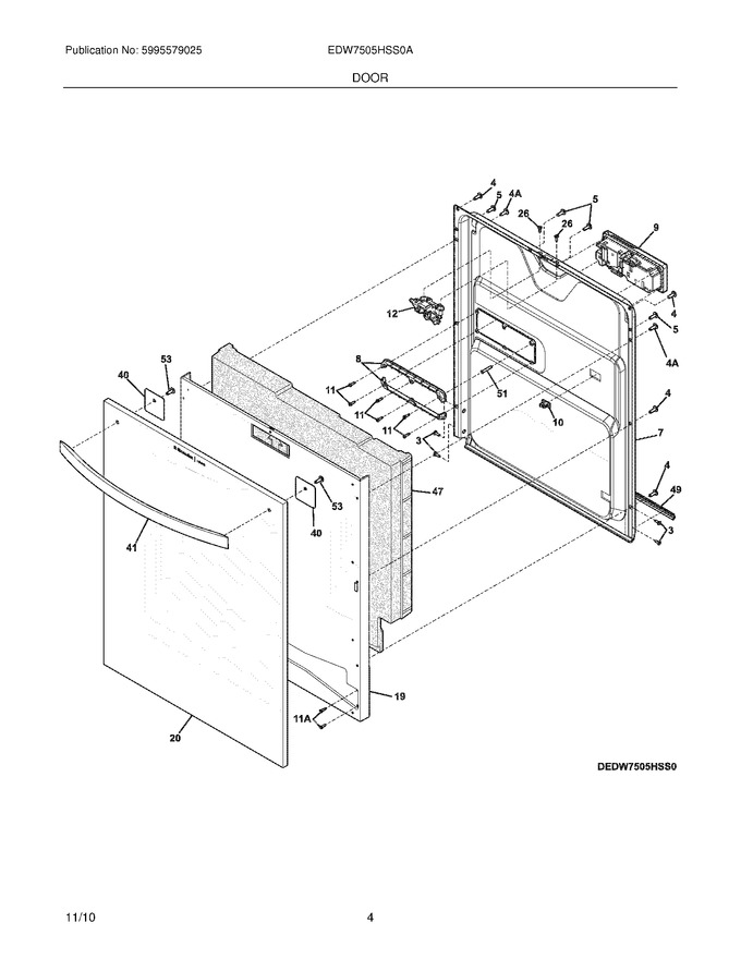 Diagram for EDW7505HSS0A