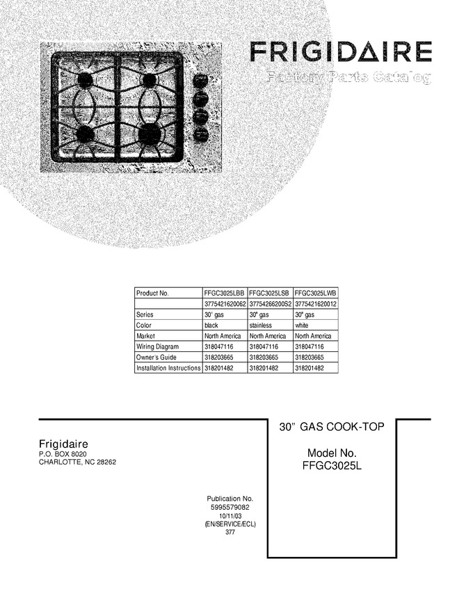 Diagram for FFGC3025LSB