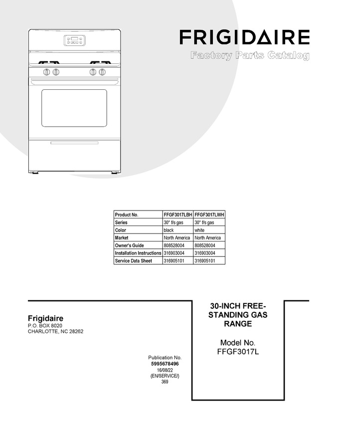 Diagram for FFGF3017LBH