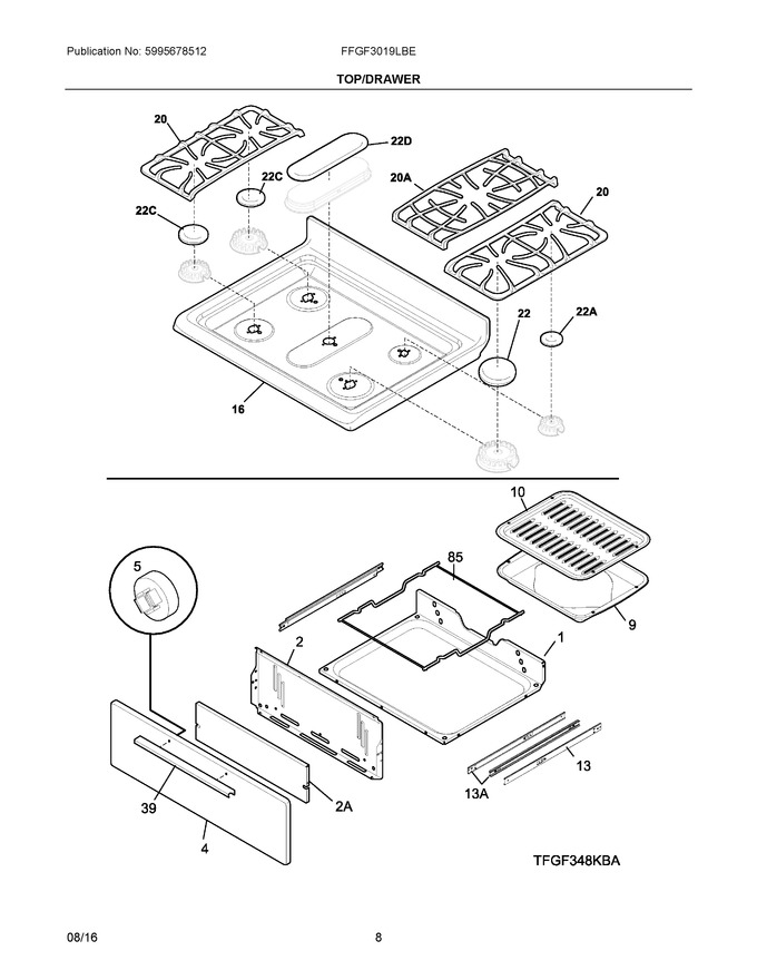 Diagram for FFGF3019LBE