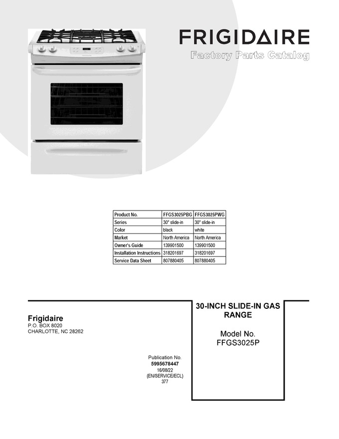 Diagram for FFGS3025PBG