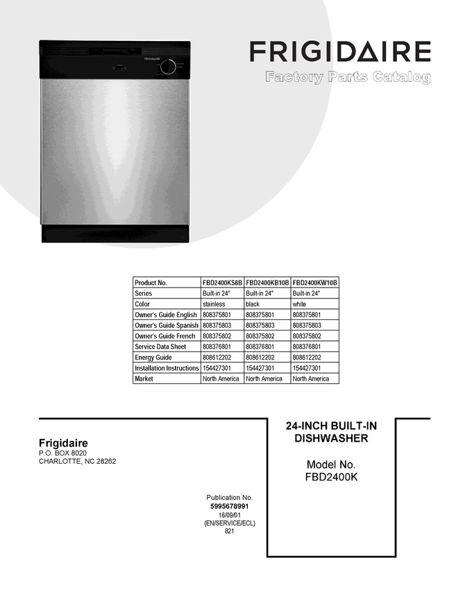 Diagram for FBD2400KW10B