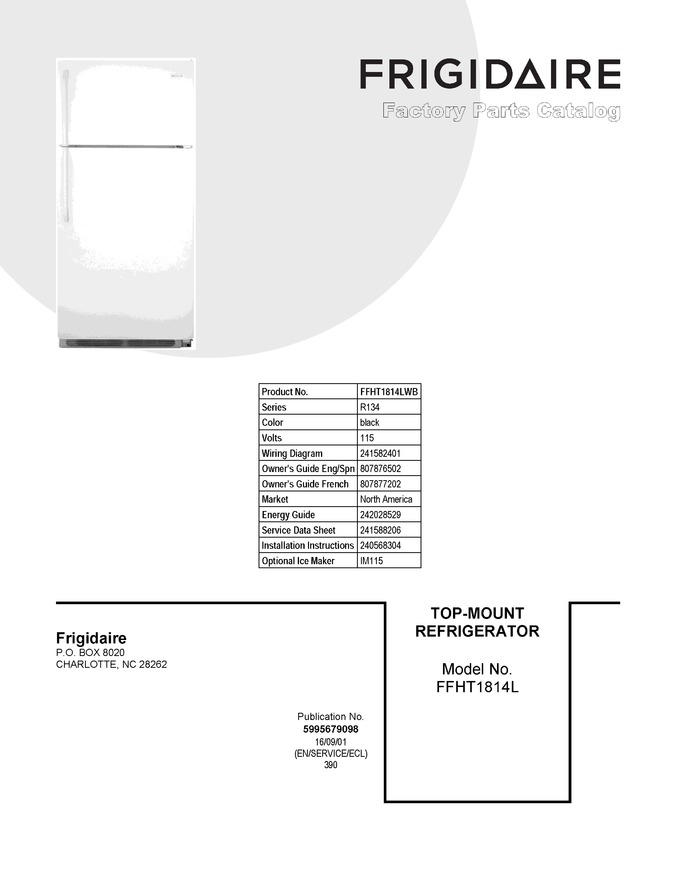 Diagram for FFHT1814LWB