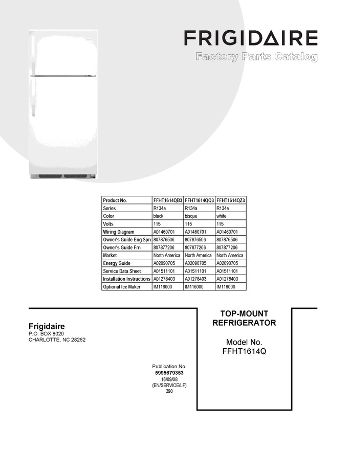Diagram for FFHT1614QB3