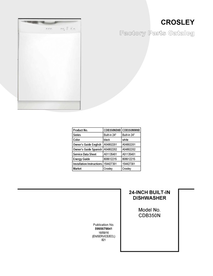 Diagram for CDB350NW8B