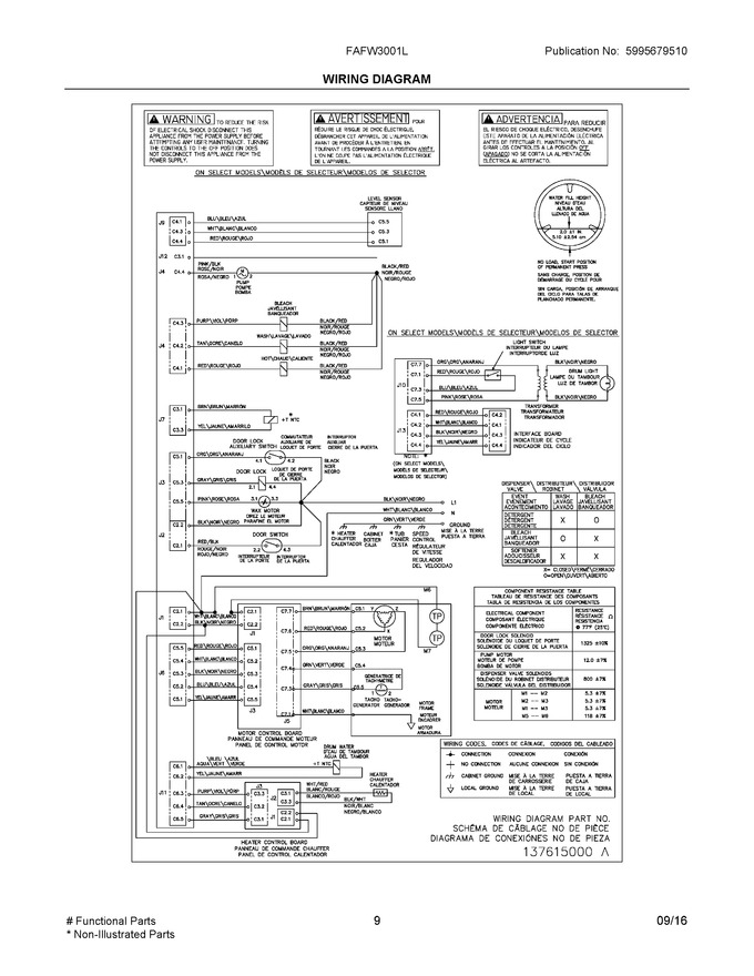 Diagram for FAFW3001LW7