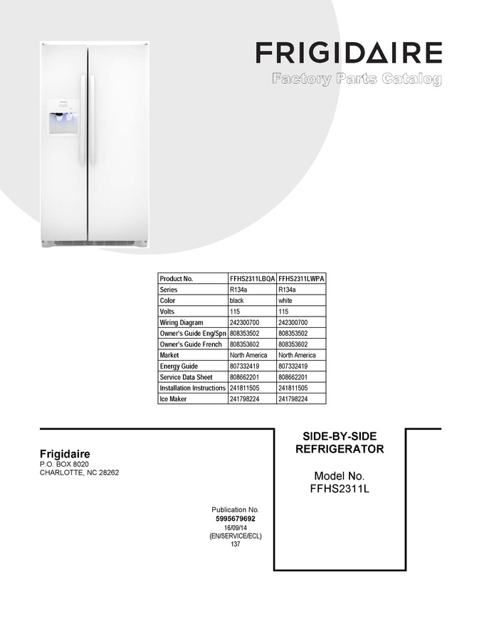Diagram for FFHS2311LWPA