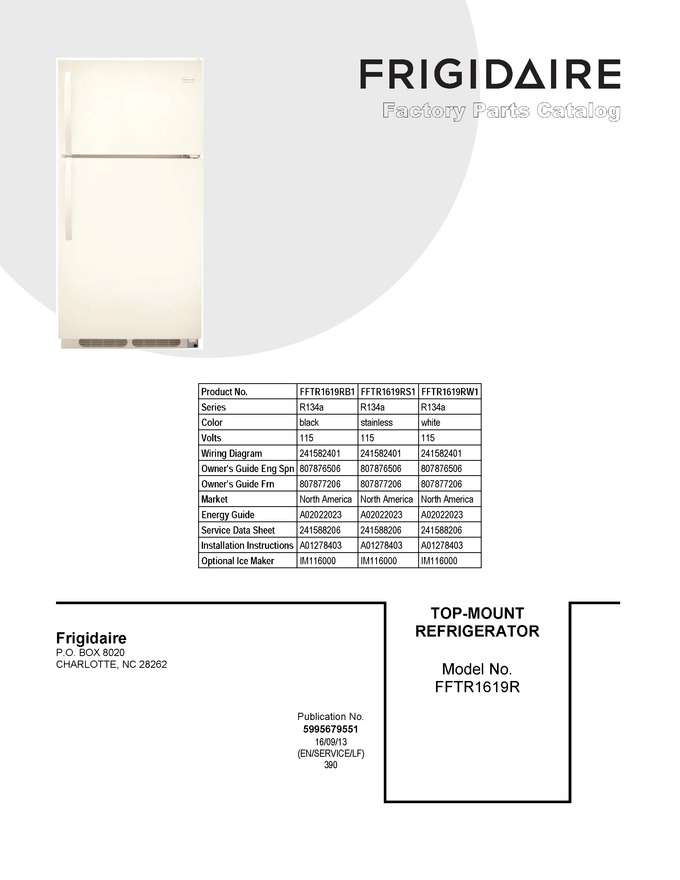 Diagram for FFTR1619RB1