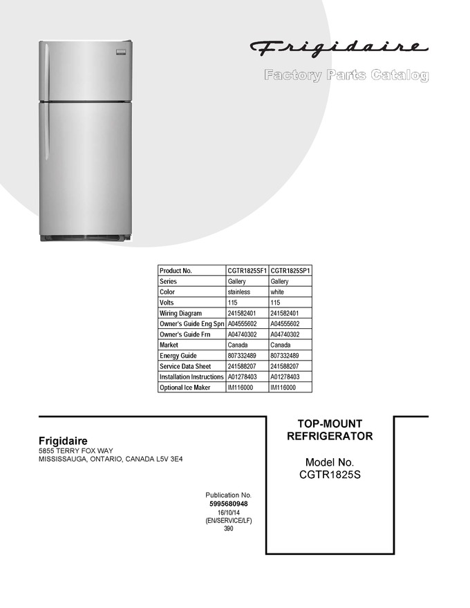 Diagram for CGTR1825SP1