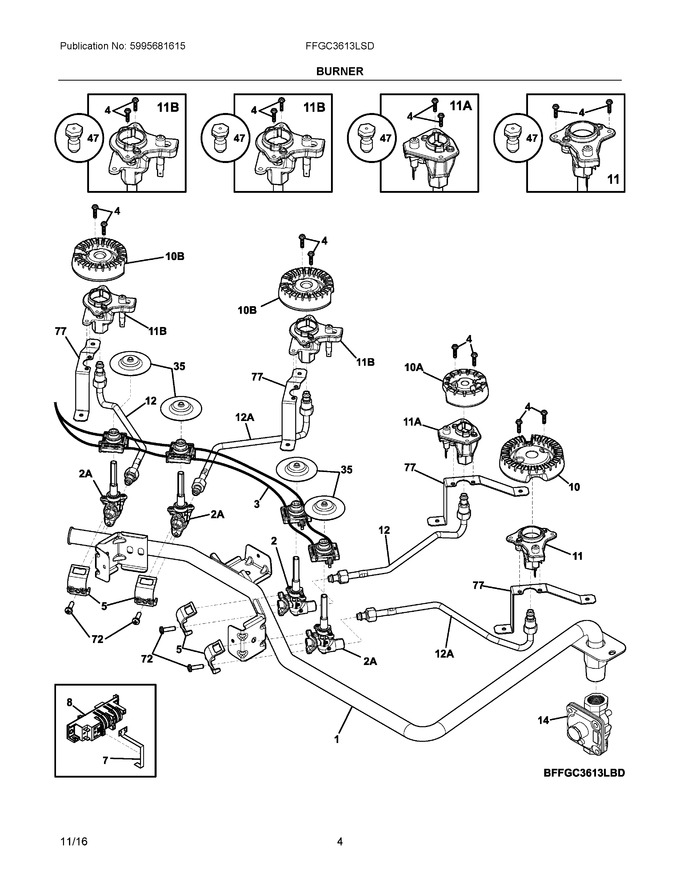Diagram for FFGC3613LSD