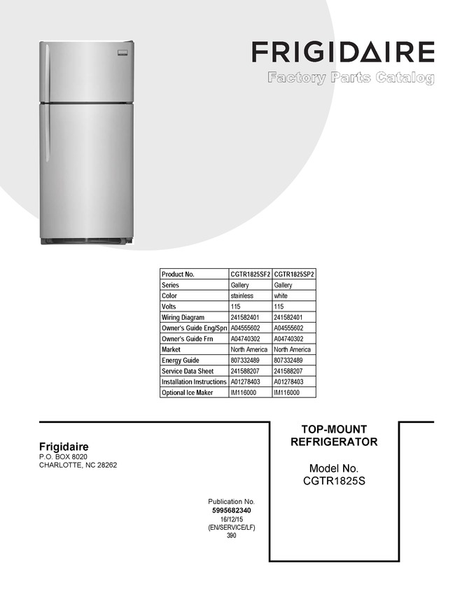 Diagram for CGTR1825SF2