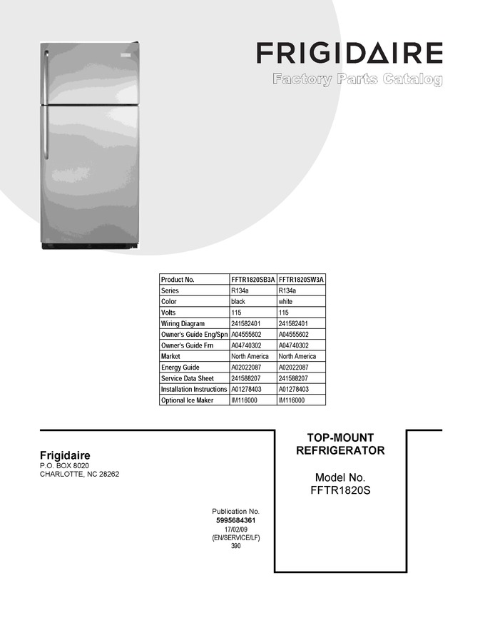 Diagram for FFTR1820SB3A