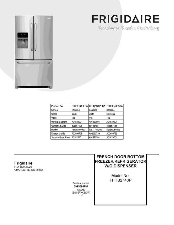 Diagram for FFHB2740PPCA