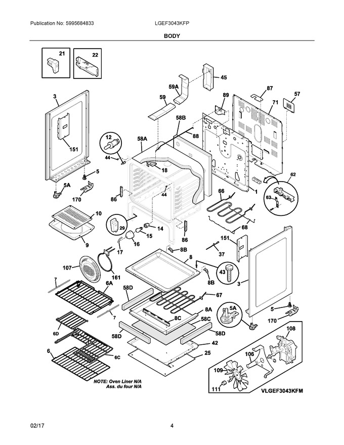 Diagram for LGEF3043KFP