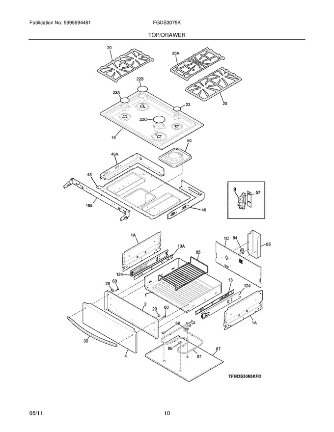 Diagram for FGDS3075KWE