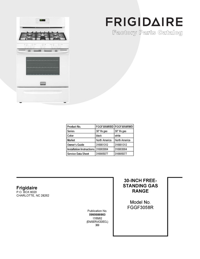 Diagram for FGGF3058RBD
