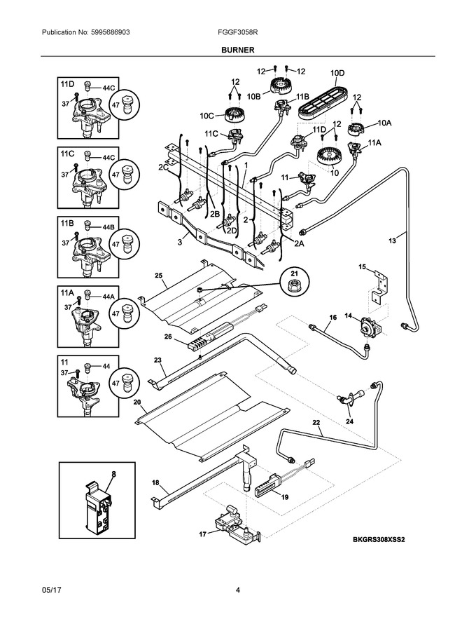 Diagram for FGGF3058RBD