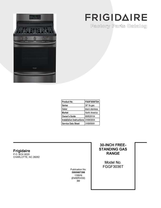 Diagram for FGGF3036TDA