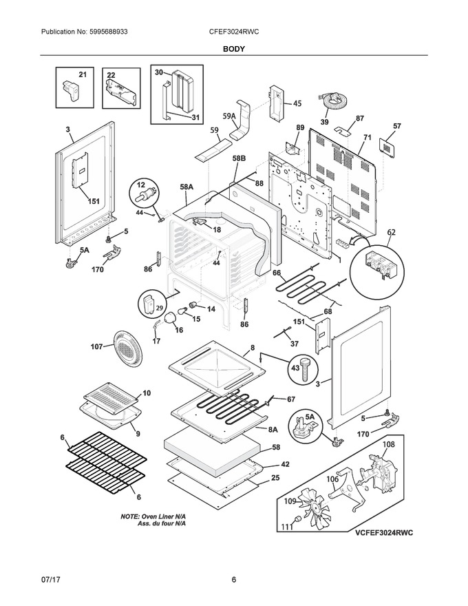Diagram for CFEF3024RWC