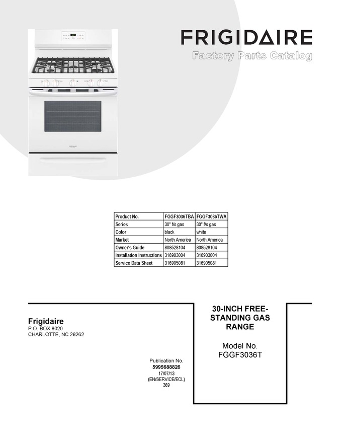Diagram for FGGF3036TBA