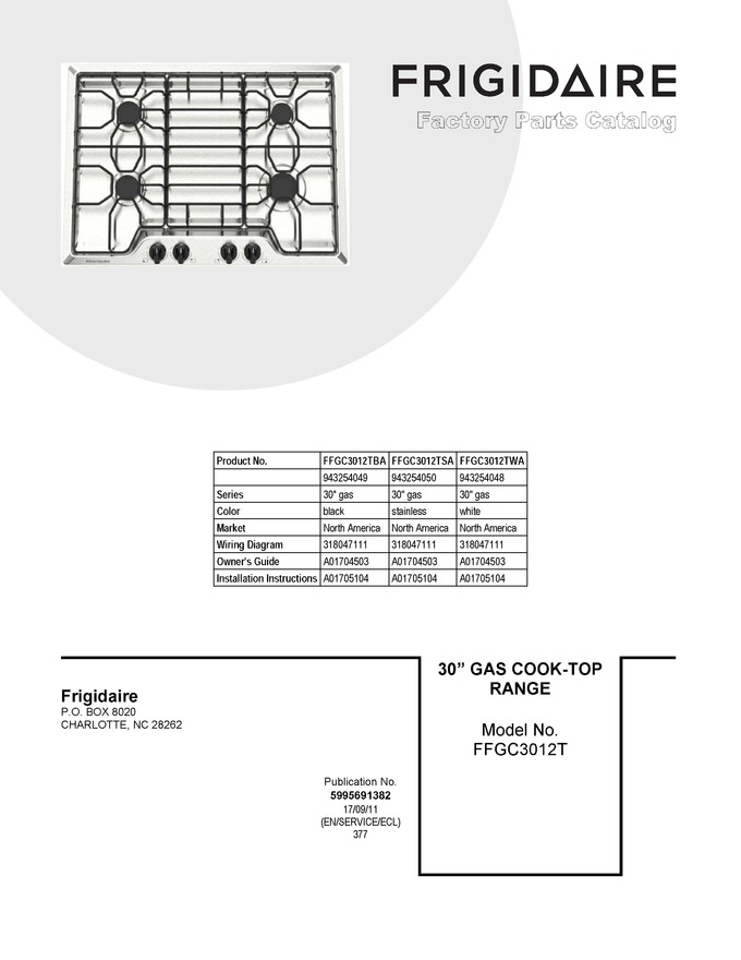 Diagram for FFGC3012TWA
