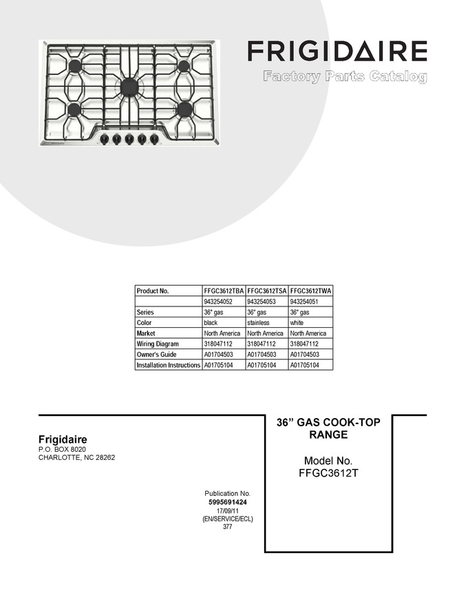 Diagram for FFGC3612TBA