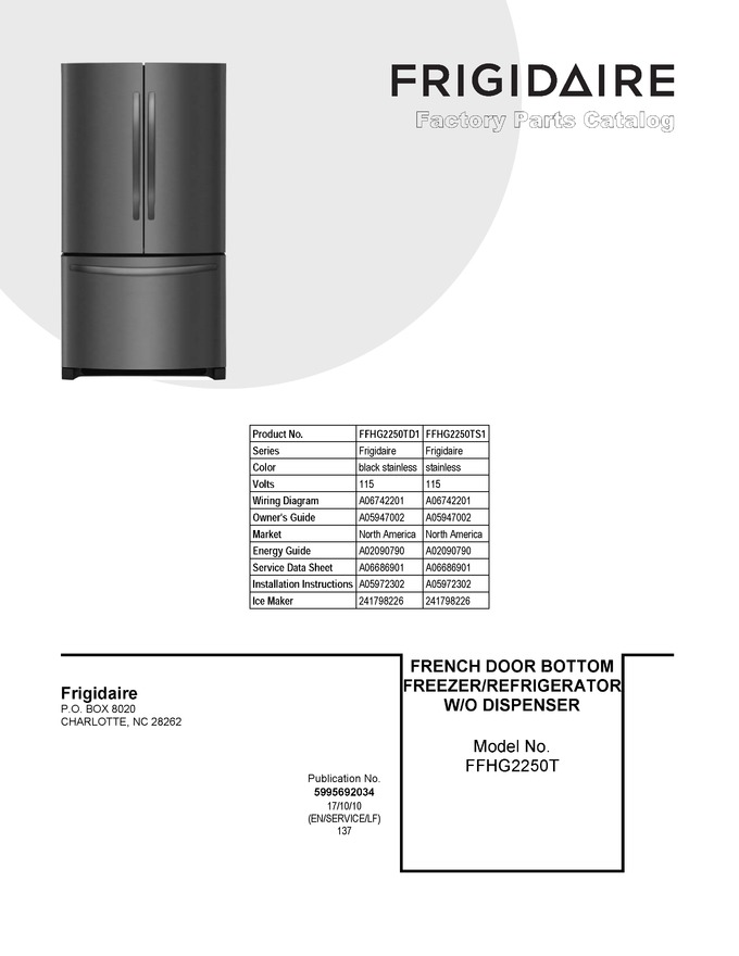 Diagram for FFHG2250TS1