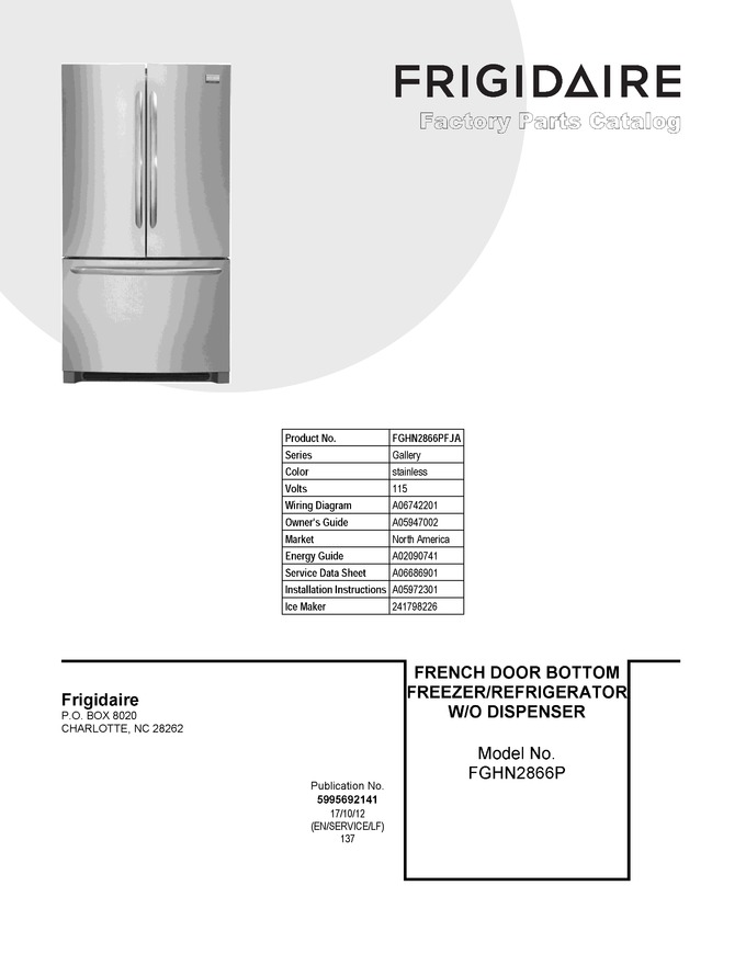 Diagram for FGHN2866PFJA