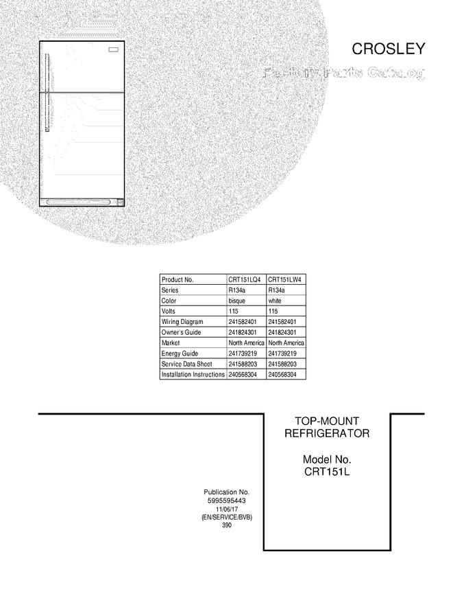 Diagram for CRT151LW4