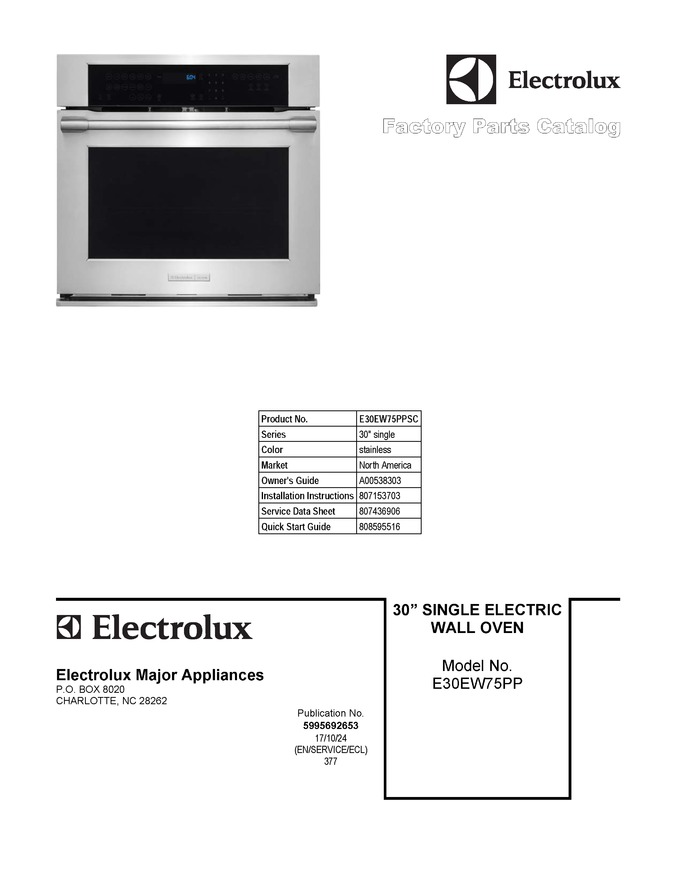 Diagram for E30EW75PPSC