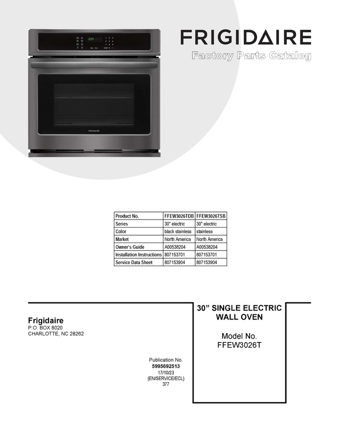 Diagram for FFEW3026TSB