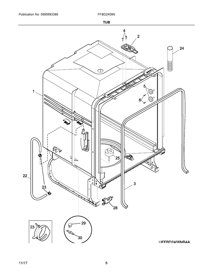 Diagram for FFBD2408NW10C