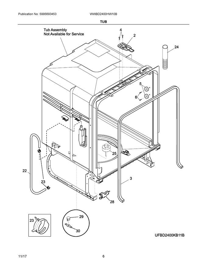 Diagram for WWBD2400HW10B