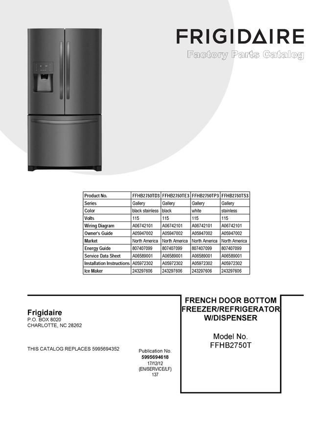Diagram for FFHB2750TD3