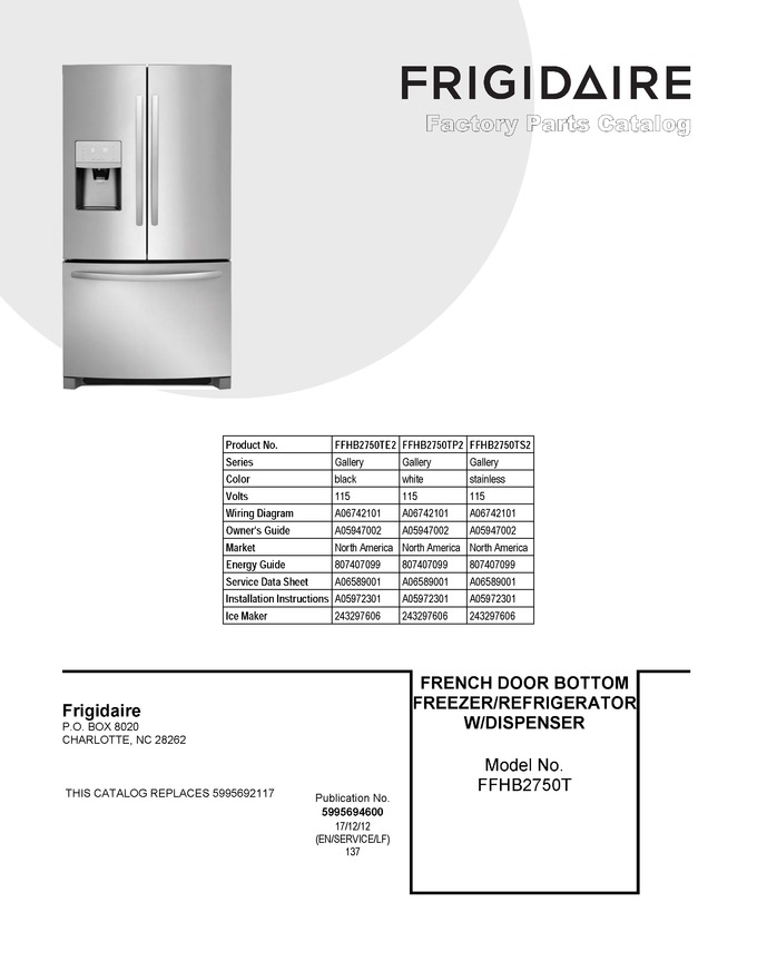 Diagram for FFHB2750TE2