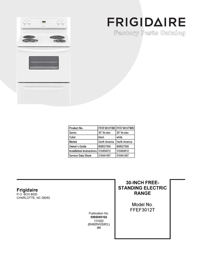 Diagram for FFEF3012TWB