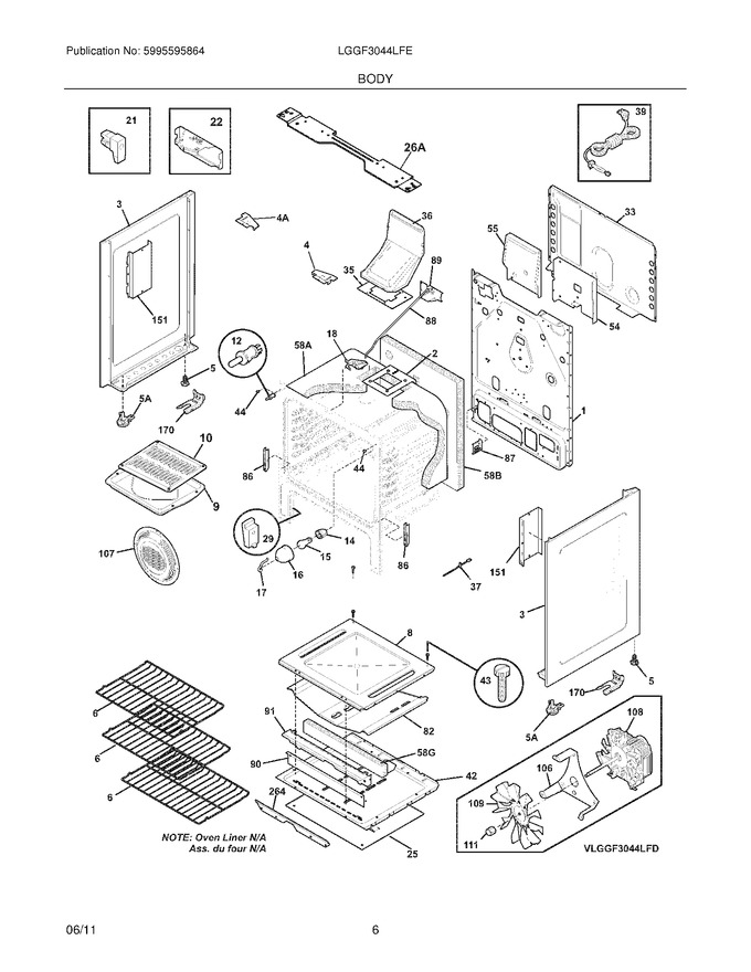 Diagram for LGGF3044LFE