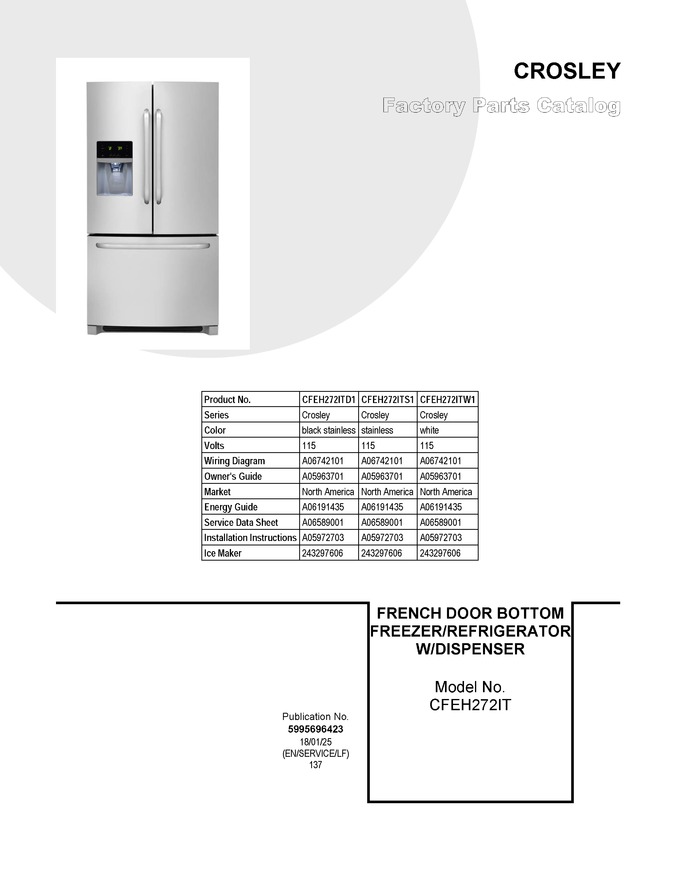 Diagram for CFEH272ITW1