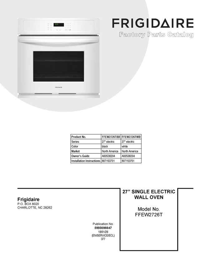 Diagram for FFEW2726TWB