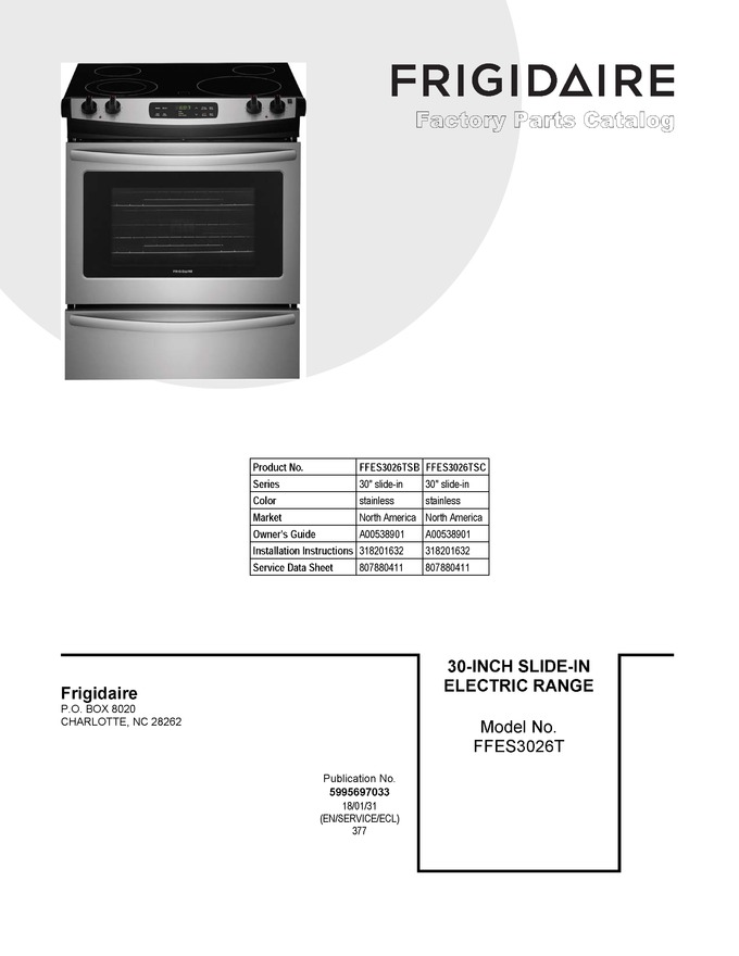 Diagram for FFES3026TSB